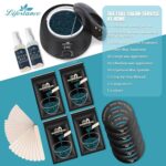 Lifestance L2 Digital Wax Pot Warmer Kit with jasmine hard wax beads and waxing accessories displayed.