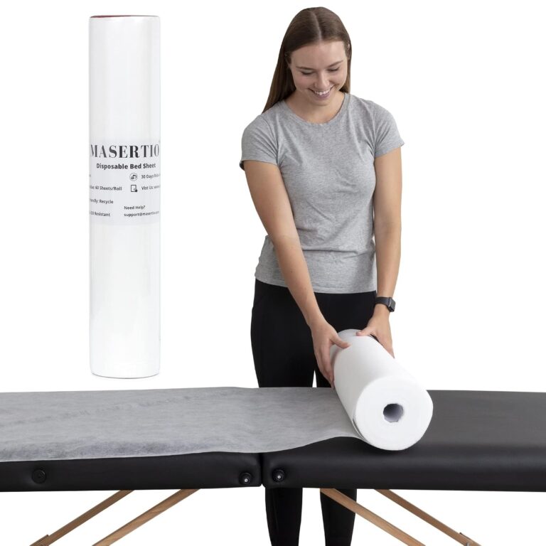 MASERTIO Disposable Massage Bed Covers - Non-Woven Sheets for Spa & Tattoo - 30 Count Roll