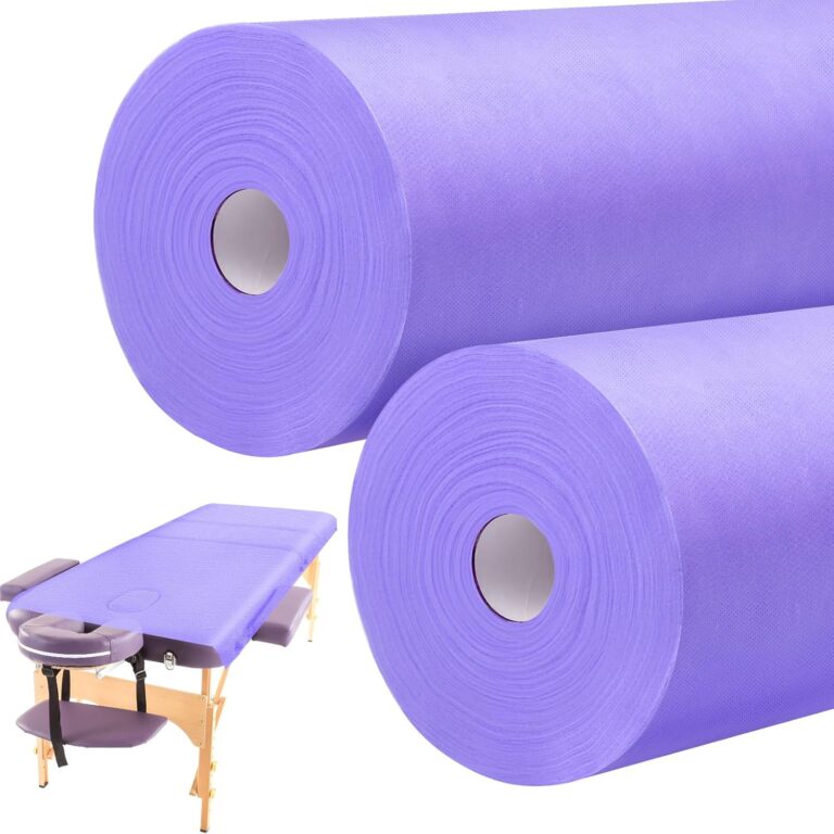Tudomro 2 Rolls Disposable Massage Table Sheets, Purple, 50-Count Each